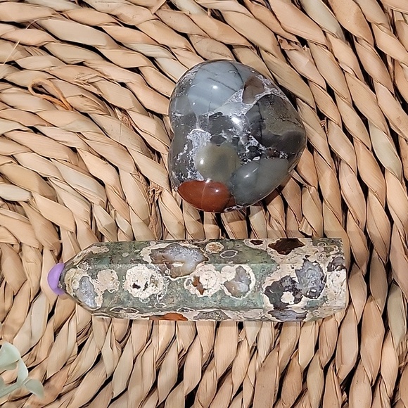 African Bloodstone Tower & Heart Bundle - Picture 2 of 7